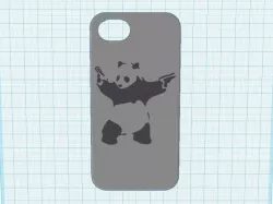 Banksy panda with guns Iphone 5 case
