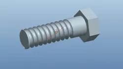 Bolt with circular treads