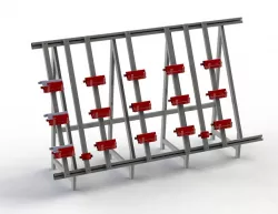 Box pallet nailing frame
