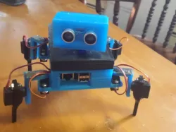 Gizmo, the 3d-printed,4-legged robot