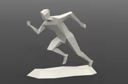 Running man statue