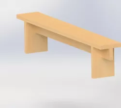Wooden bench