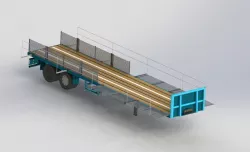 Wooden floor flatbed trailer