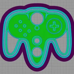 2 Piece Nintendo 64 Controller Cookie Cutter