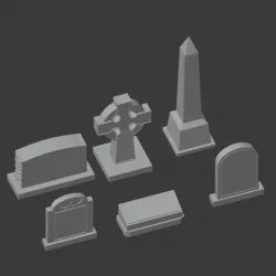 28mm scale Modern Gravestones