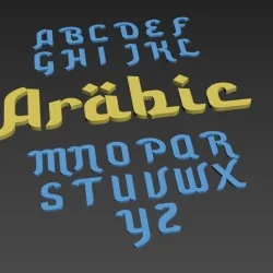 3D font "Arabic