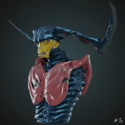 A子 Monster Twin 1/4%(can fit together with DDD子 monster)(.stl_support Ready)