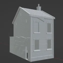 Belgian house, abandoned and maintained versions - H0
