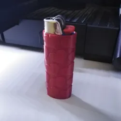 BIC lighter case heart