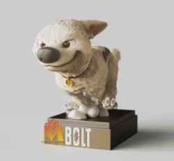 Bolt- CANINE-RUNNING POSE-FANART FIGURINE