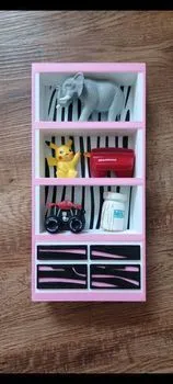 Bookshelf for dolls/ Mini brands toys/ Barbie / omg/ lol /Miniature furniture