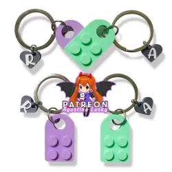 Brick Heart Keychain
