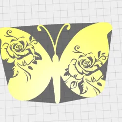 Butterfly Rose wall art