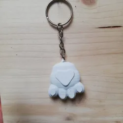 Cat paw keychain or earring
