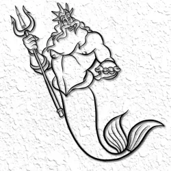 Disney the little mermaid king triton mermaid pixar wall decorr