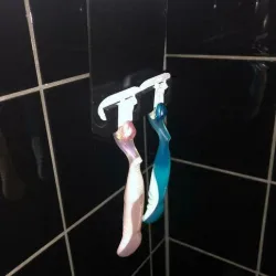 Double shower shaver hanger / holder