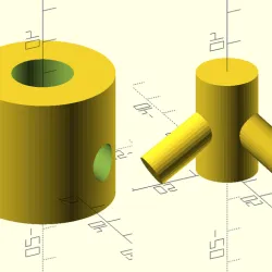 Dowel angled drilling jig for tripod (model rocket stand)