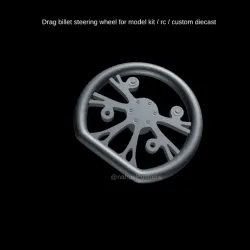 Drag billet steering wheel for model kit / rc / custom diecast
