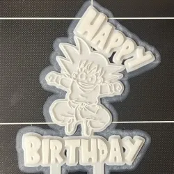 Dragon Ball Goku Happy Birthday Cake Topper