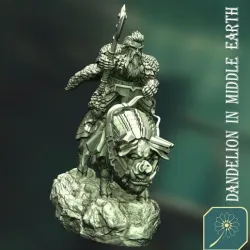 Dwarven King on War Hog  (Charging Pose)
