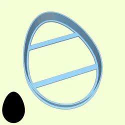 Easter (pascha) cookie cutters - egg (blank) (style 8)
