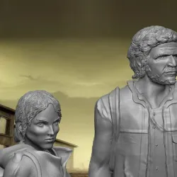 Ellie and Joel  (motiv The  Last of us , Pedro Pascal and  Bella Ramsey )