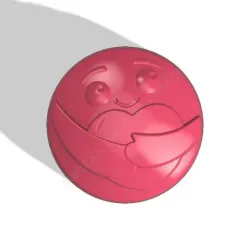 Emoji hugging the heart Stl File