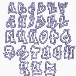FONTS FONTS TYPOGRAPHY ALPHABET MOD GRAFFITI-2 27 FILES