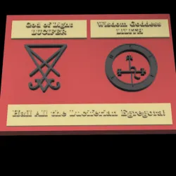 Frame with Sigils of Lucifer and Lilith