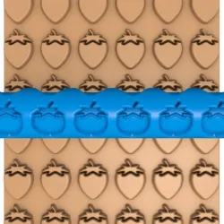 fruits clay roller stl / pottery roller stl / grape clay rolling pin / apple deer cutter printer/ banana clay roller