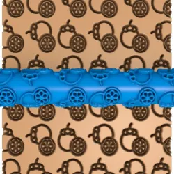 fruits clay roller stl / pottery roller stl / grape clay rolling pin / apple deer cutter printer/ banana clay roller