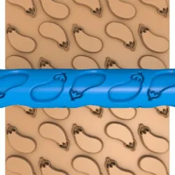 fruits clay roller stl / pottery roller stl / grape clay rolling pin / apple deer cutter printer/ banana clay roller