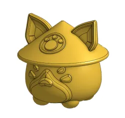 Genshin Impact Inspired Gorou Shiba Inu Dog Statue