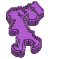 Girl Carrying Sack FRESHIE MOLD - SILICONE MOLD BOX