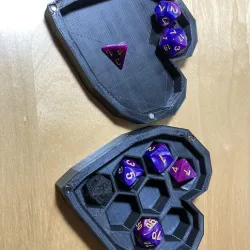 Heart Shaped Dice Box and Tray (Low Poly)