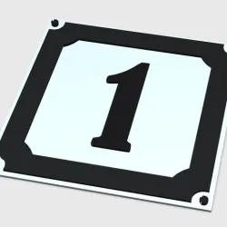 House number German style (V2) Hausnummer