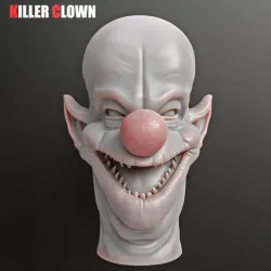 killer clown Head STL