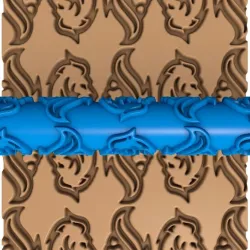 Lion clay Roller stl file / clay Rolling Pin stl, animals clay cutter printer