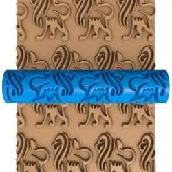 Lion clay Roller stl file / clay Rolling Pin stl, animals clay cutter printer