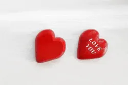 LOVE YOU" Valentine's Day heart box, unsupported print