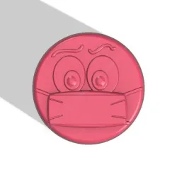 Medical mask emoji Stl File