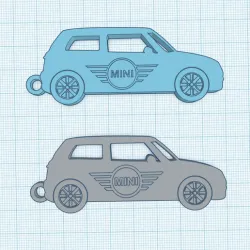 Mini cooper one keychain