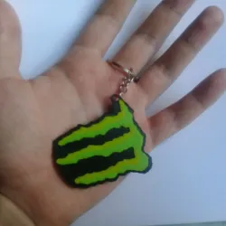 monster logo keychain