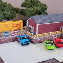 N Scale Freight Building With Dock