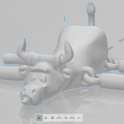 novelty  articulated bull cartoon face no supports