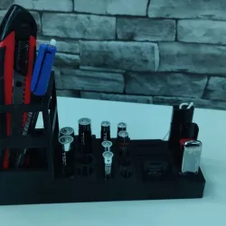 Pen holder-batteries LR6-LR03-SD card-USB key