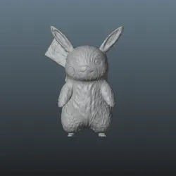 Pikachu with fur