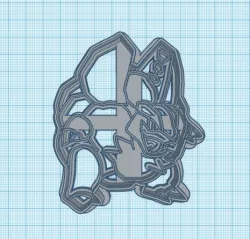 Pokemon: Alolan Golem Cookie Cutter