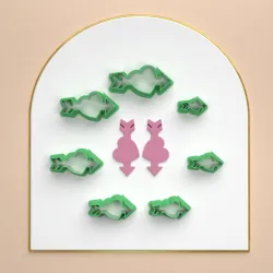 Polymer Clay Cutters * 7 Size 2 Version Cut/Heart Arrow/ Digital .STL Fil/eulitec.com/-cc-copyrighted-license