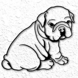 Realistic Bulldog Puppy Wall Art Bull Dog Puppy Wall Decor